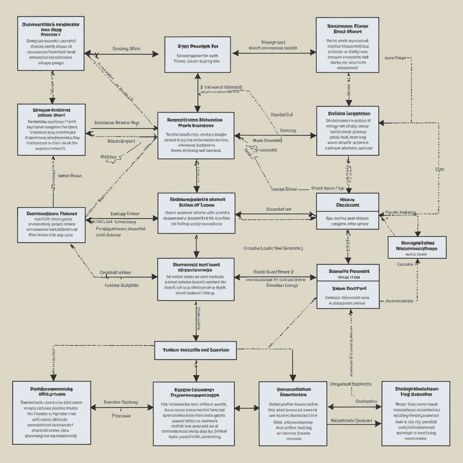 A diagram showing the flow of a complex WinSCP script, including decision points, loops, and error handling